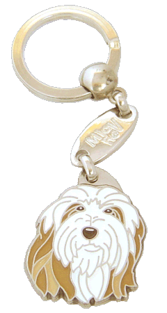BEARDED COLLIE FAWN <br> (keyring, engraving included)